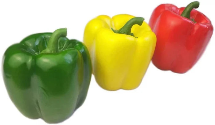 Set 3 sau 6 Bucati de Ardei Gras Artificiali din Plastic pentru Decor, 9 cm
