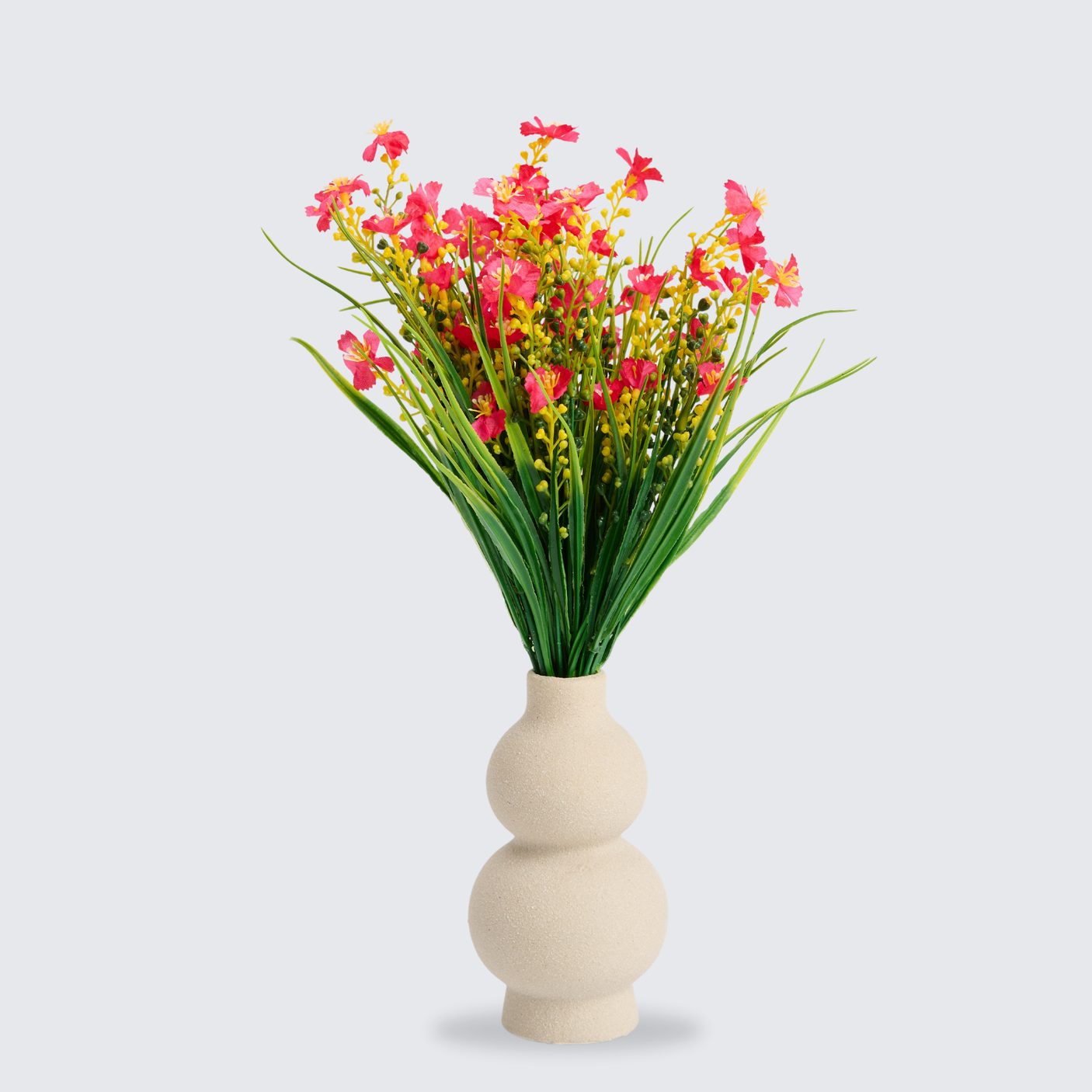 Buchet 5 Fire Margarete Artificiale – Alb, Galben, Mov, Roz, Rosu Trandafiriu, Rosu (Vaza Neinclusa)