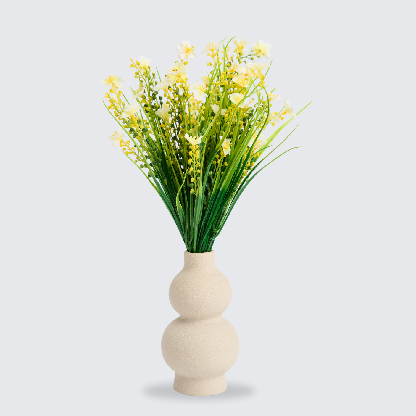 Buchet 5 Fire Margarete Artificiale – Alb, Galben, Mov, Roz, Rosu Trandafiriu, Rosu (Vaza Neinclusa)