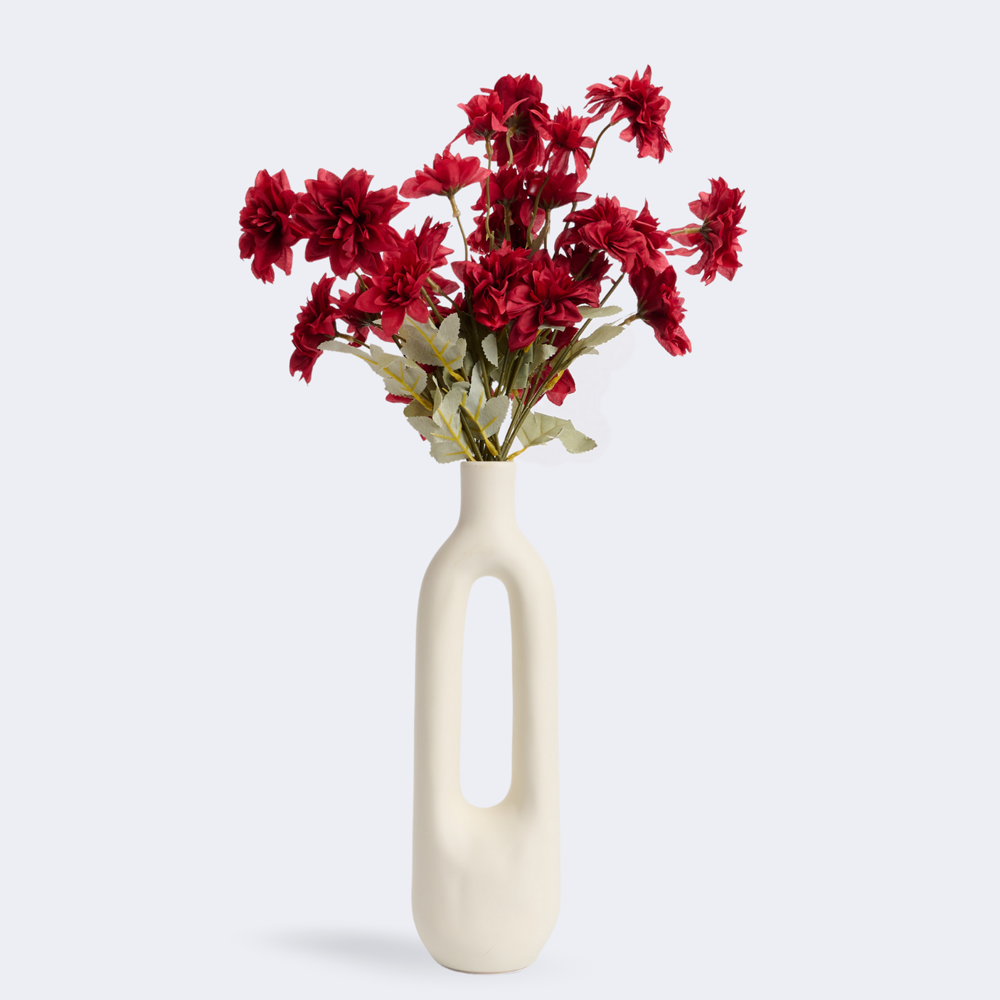 Buchet 5 Fire Dalii Artificiale - Variatii de Culoare: Alb, Rosu, Roz, Portocaliu, Albastru, Sampanie, Mov