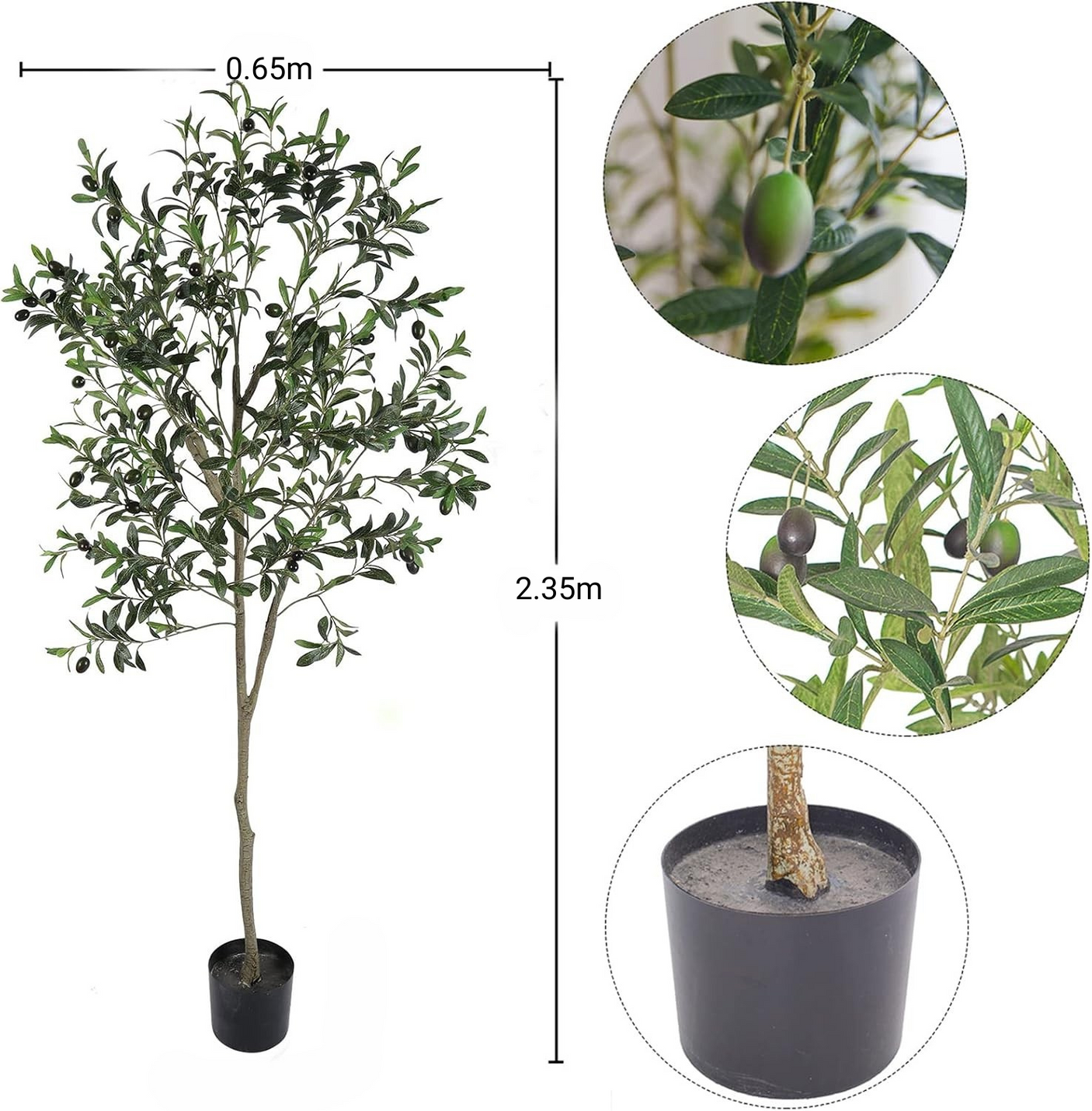 Maslin Artificial 2.35m – Decor Elegant cu Aspect Realist