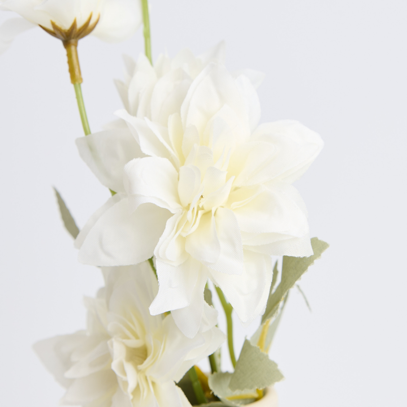 Buchet 5 Fire Dalii Artificiale - Variatii de Culoare: Alb, Rosu, Roz, Portocaliu, Albastru, Sampanie, Mov