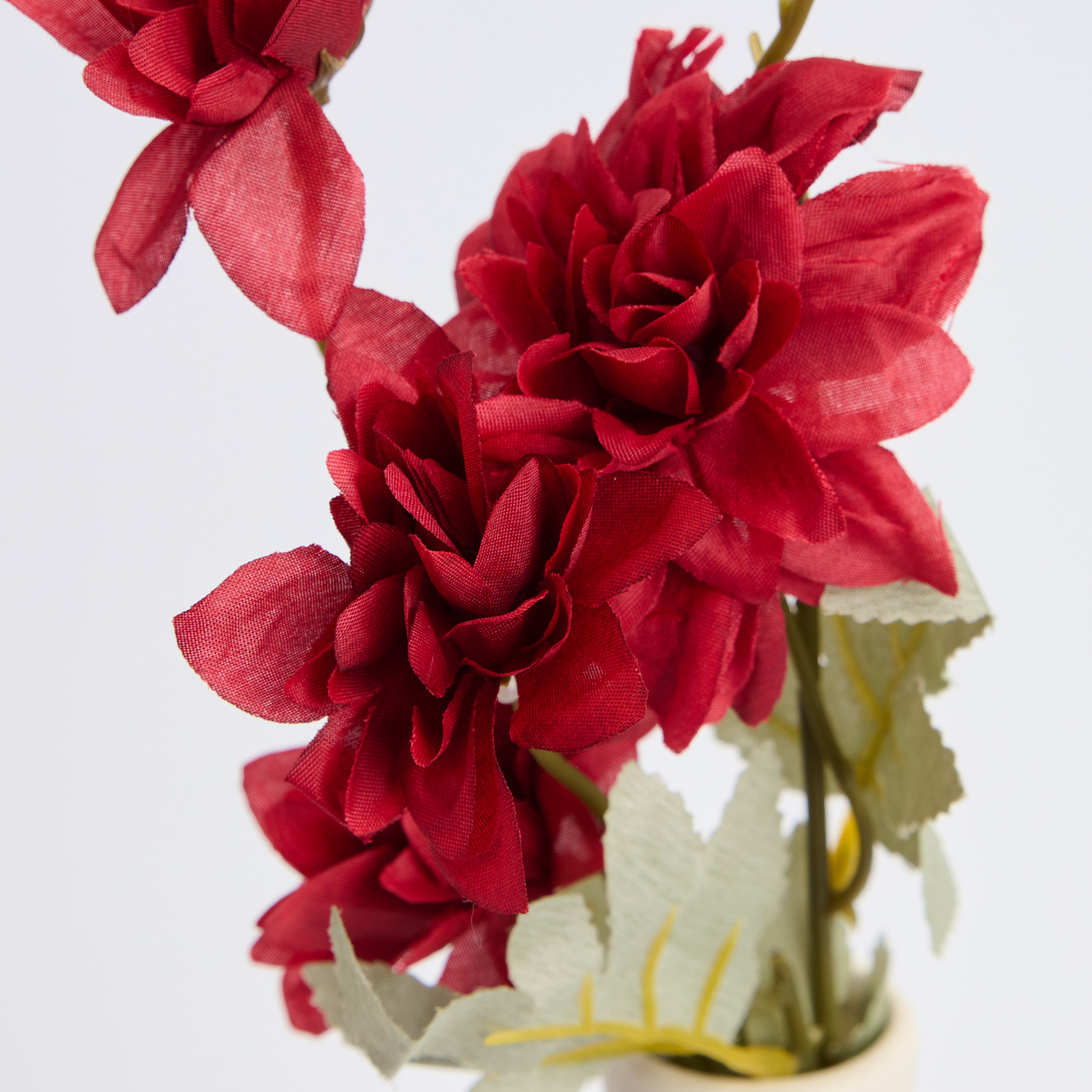 Buchet 5 Fire Dalii Artificiale - Variatii de Culoare: Alb, Rosu, Roz, Portocaliu, Albastru, Sampanie, Mov