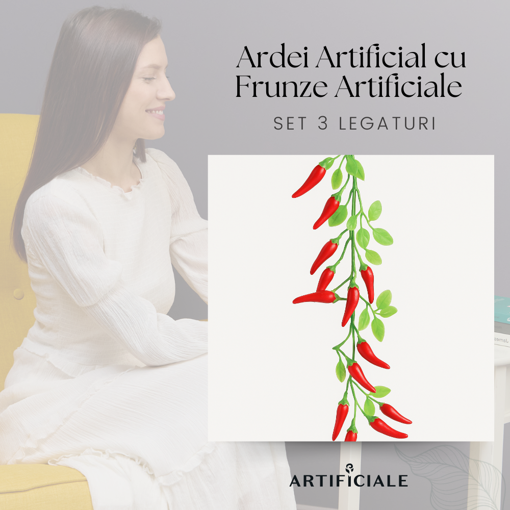 Ardei Artificial Chaotian – 62 cm, 1 sau 3 legaturi