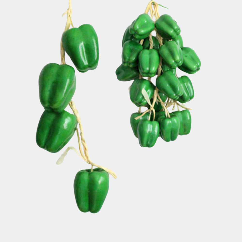 Legatura Ardei Gras Verde Artificial – 53 cm, 1 sau 2 bucati