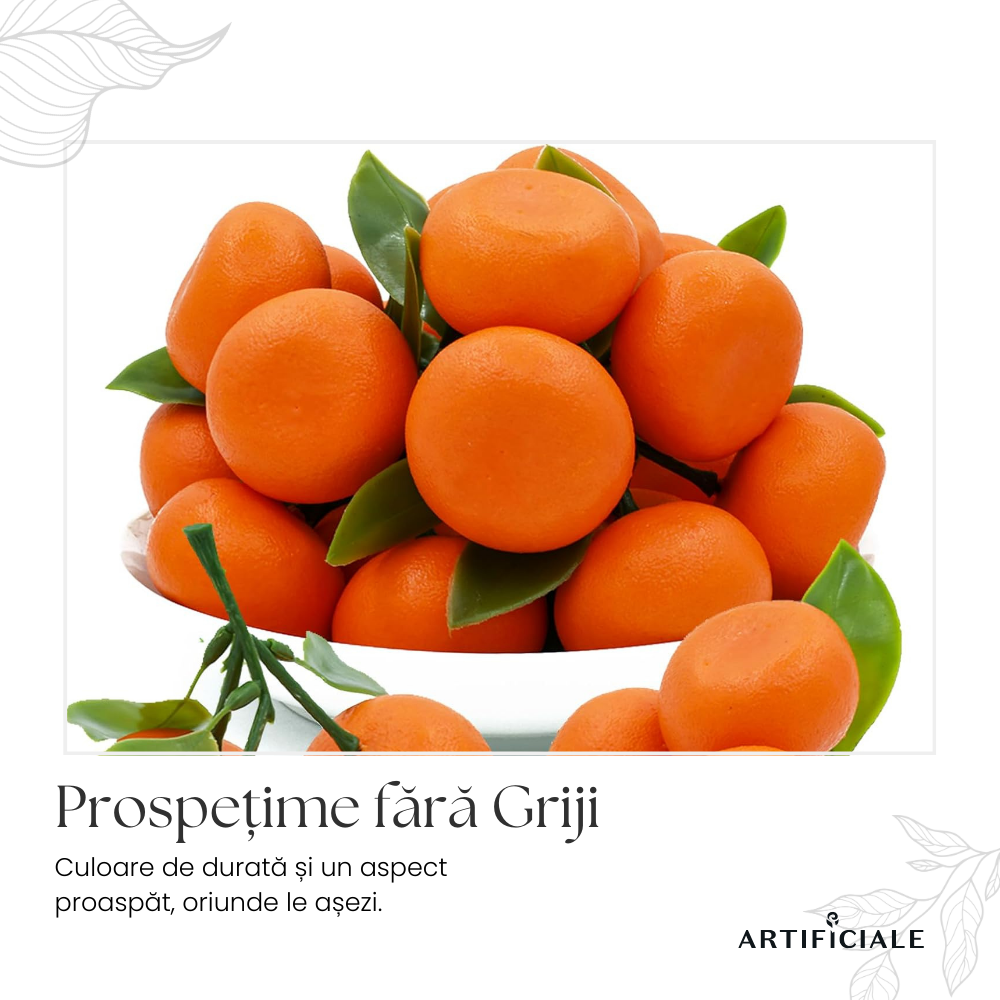 Ramuri Mandarine Artificiale – Set 5 sau 10 crengute, culoare portocaliu