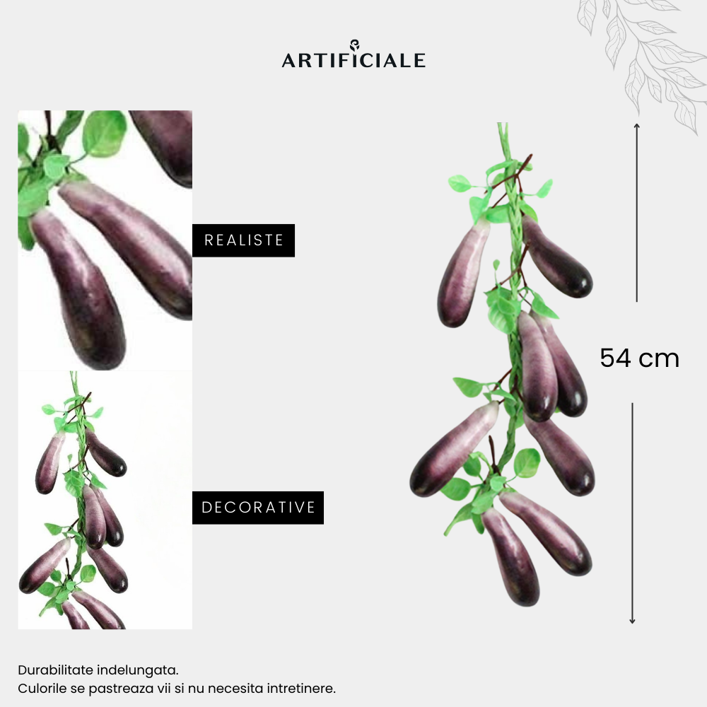 Legatura Vinete cu Frunze Artificiale – 54 cm, 1 sau 2 bucati