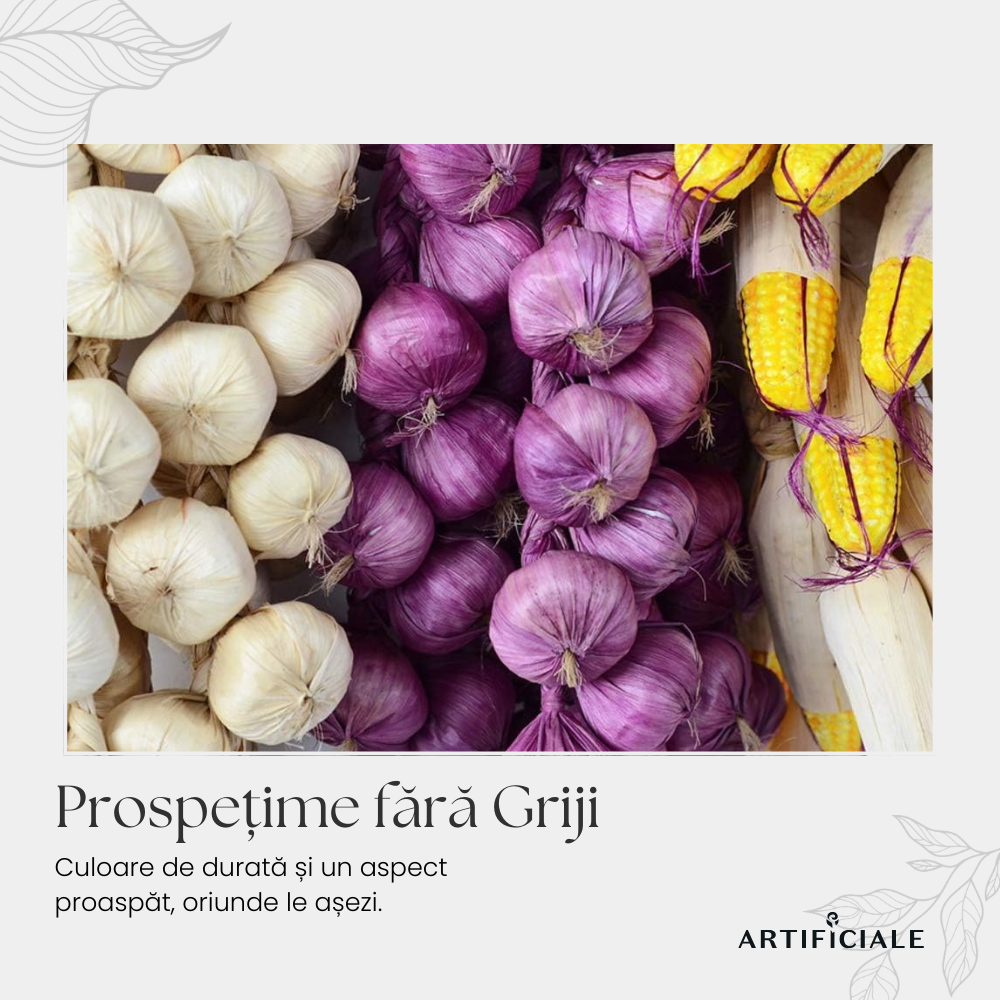 Legatura Usturoi Mov Artificial – 43 cm, 1 sau 2 bucati