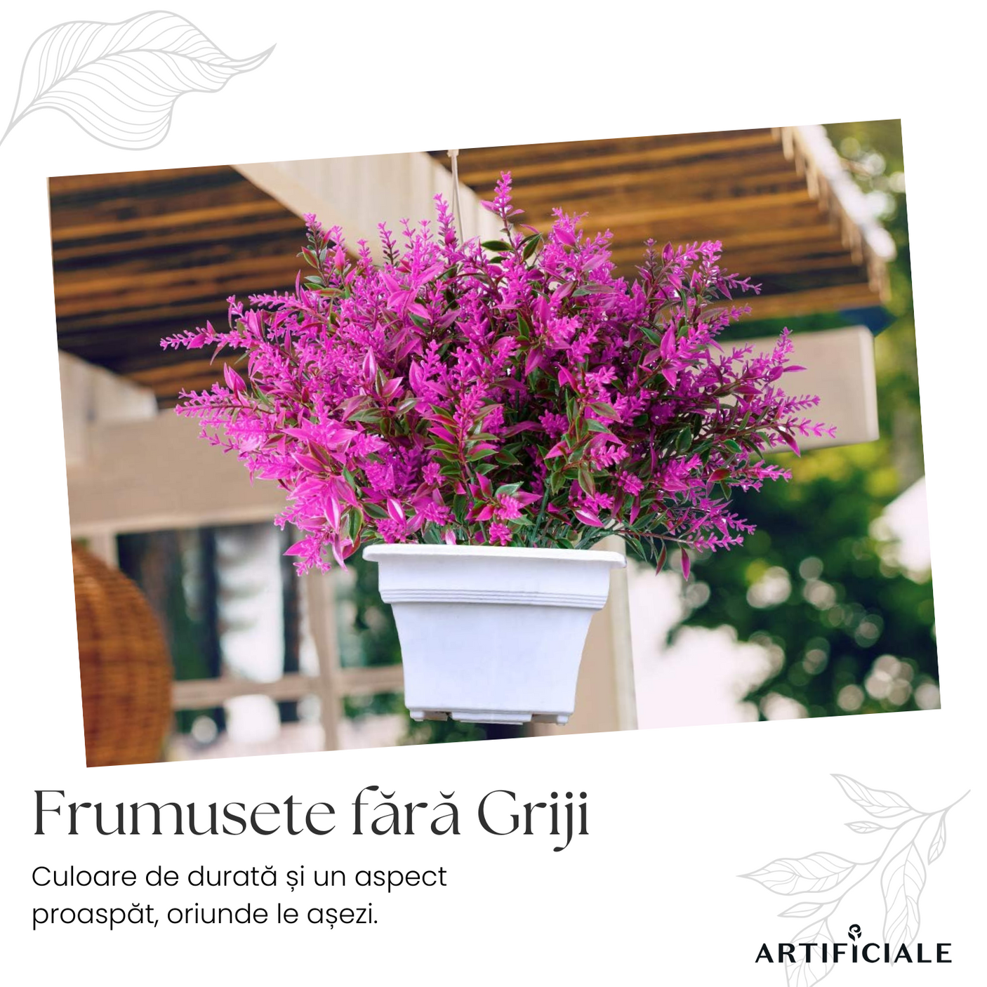 Buchet 5 Fire Flori Artificiale Floarea Miresei – Alb, Galben, Fucsia, Rosu, Mov