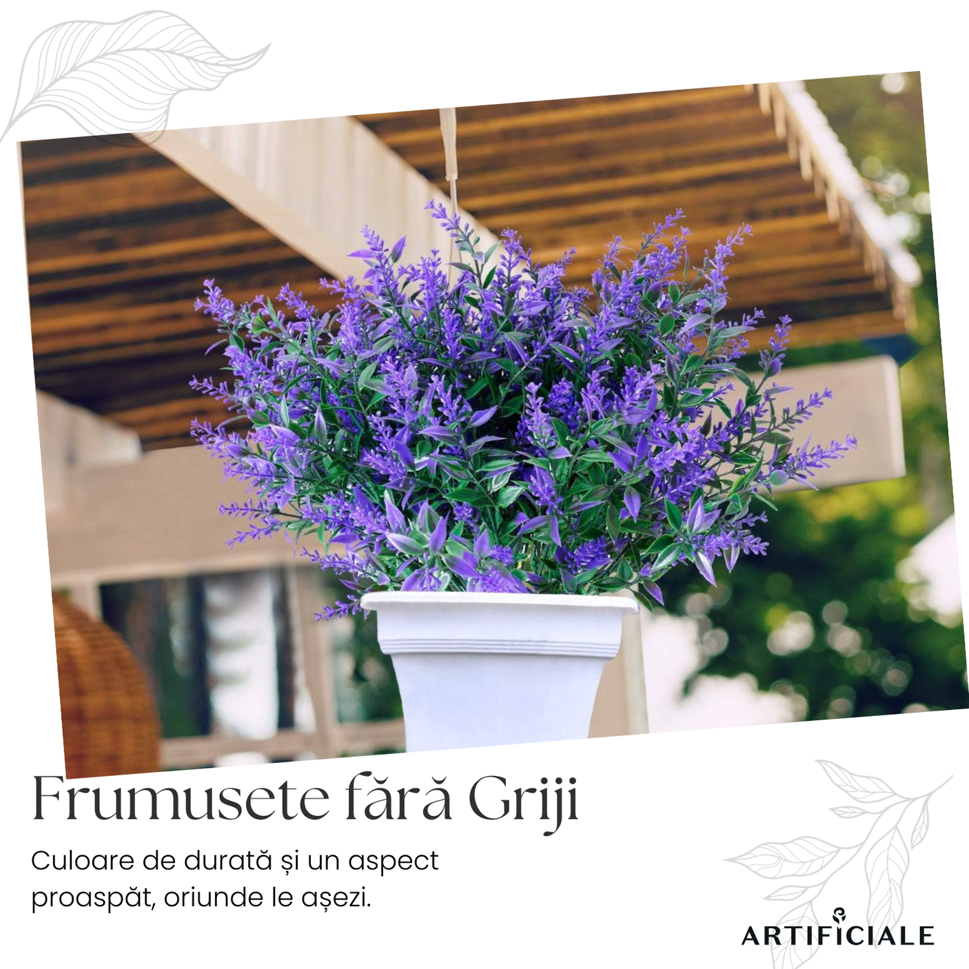 Buchet 5 Fire Flori Artificiale Floarea Miresei – Alb, Galben, Fucsia, Rosu, Mov