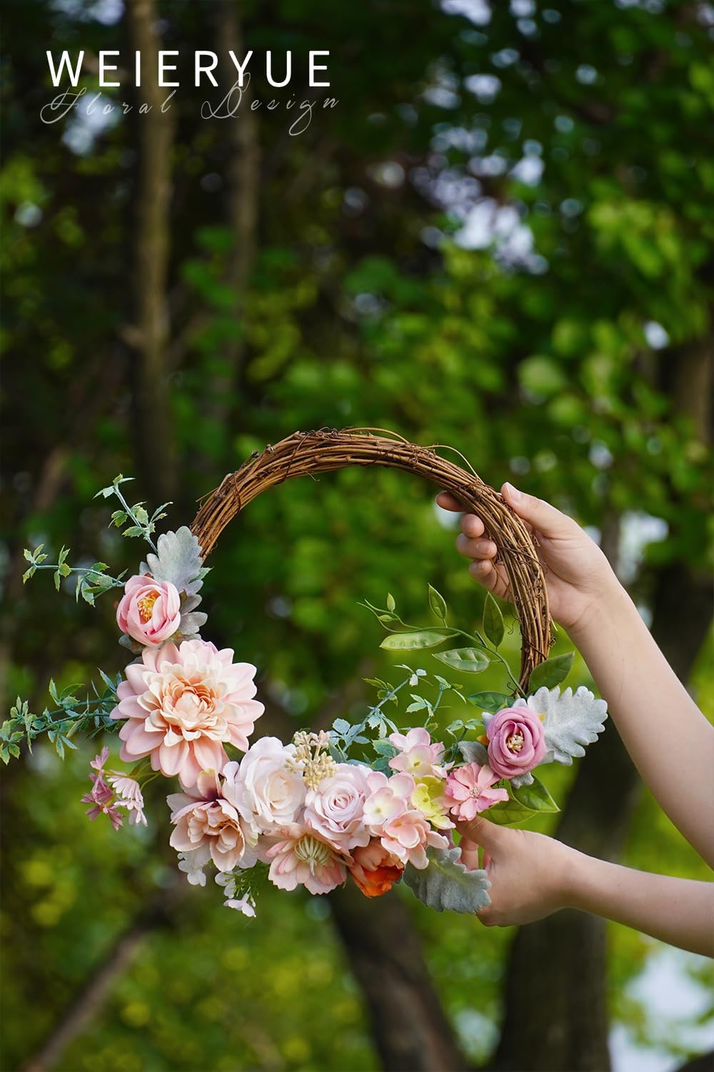 Cutie cu Flori Artificiale Mix Roz Romantic – set decorativ pentru aranjamente DIY, nunta si casa