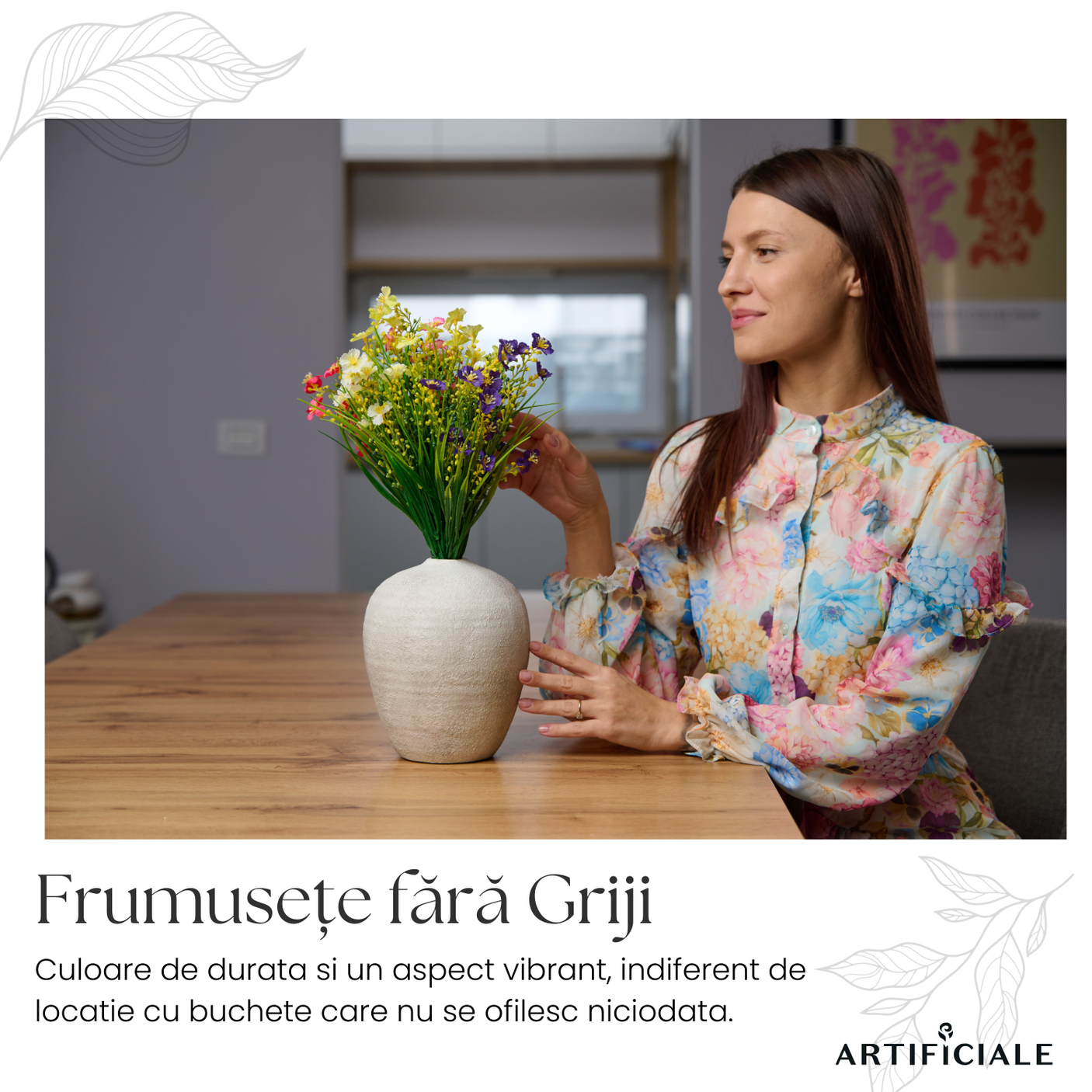 Buchet 5 Fire Margarete Artificiale – Alb, Galben, Mov, Roz, Rosu Trandafiriu, Rosu (Vaza Neinclusa)