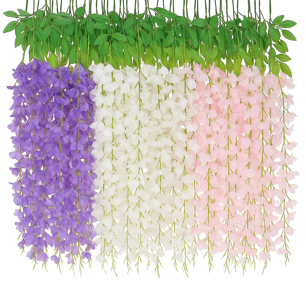 Glicina Artificiala Curgatoare – 1.1 m, Culori si Cantitati Variat