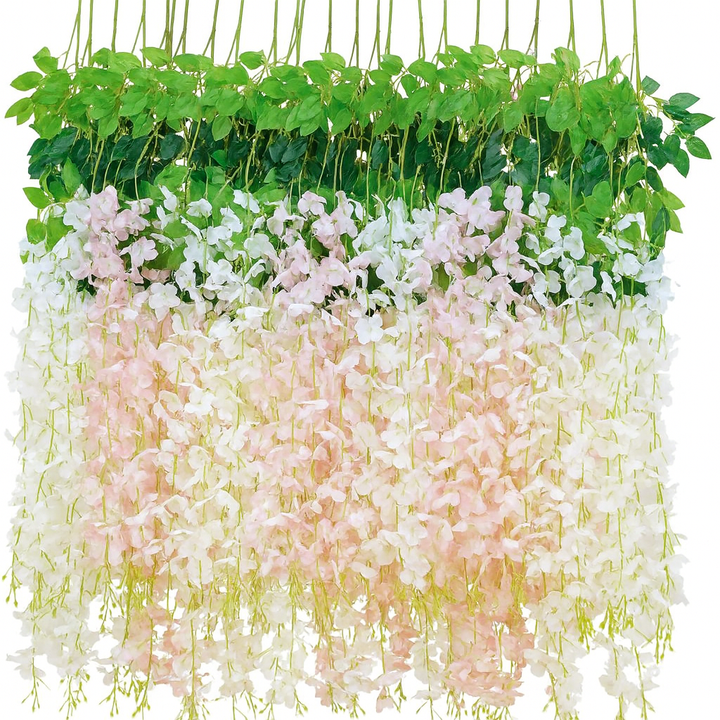 Glicina Artificiala Curgatoare – 1.1 m, Culori si Cantitati Variat