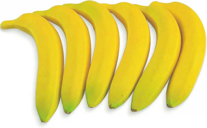 Banana artificiala din plastic pentru decor – 32 cm, la bucata