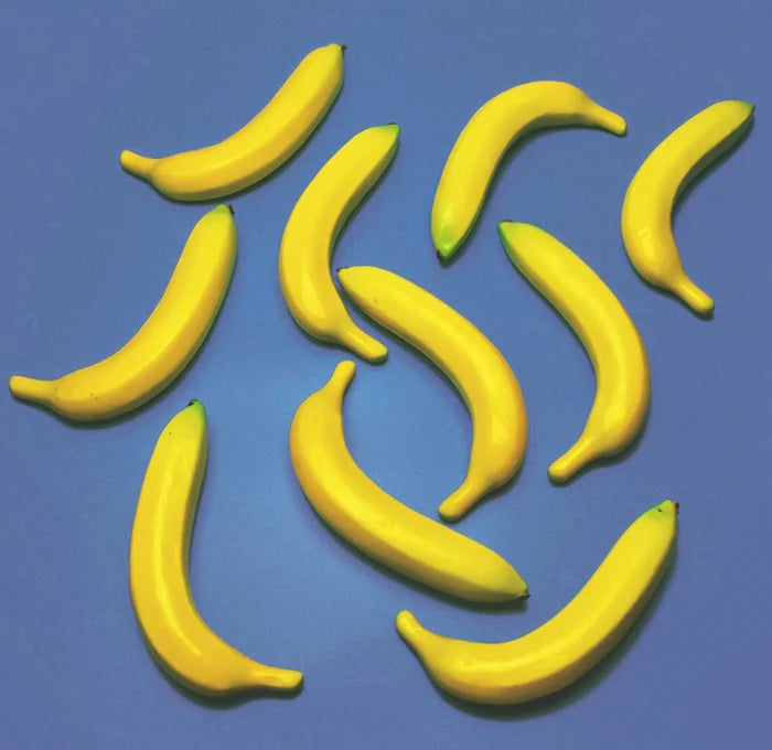 Banana artificiala din plastic pentru decor – 32 cm, la bucata