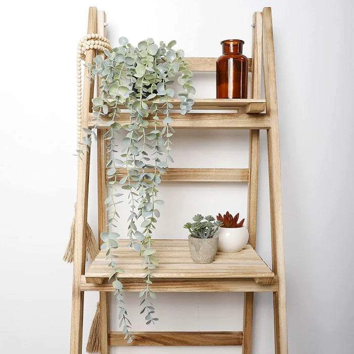 Planta Artificiala Agatatoare Eucalipt (Eucalyptus) Verde 56cm, Ghiveci Negru