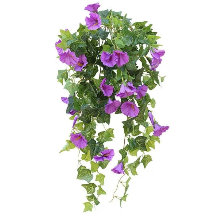 Set 2 Plante Artificiale Agățătoare Zorele (Morning Glory) 90cm – Decor Natural