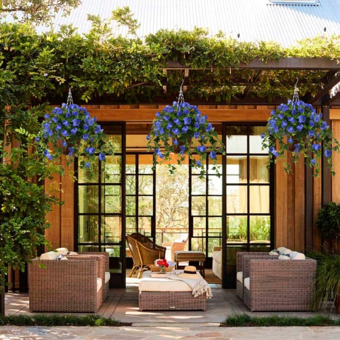 Set 2 Plante Artificiale Agățătoare Zorele (Morning Glory) 90cm – Decor Natural