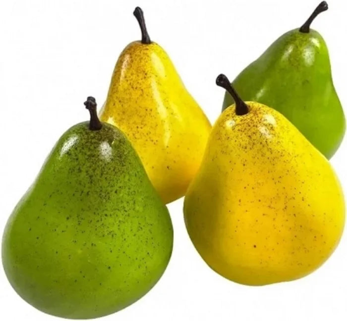 Set 6 Bucati Pere Artificiale Realiste, Pere Galbene si Verzi pentru Decor