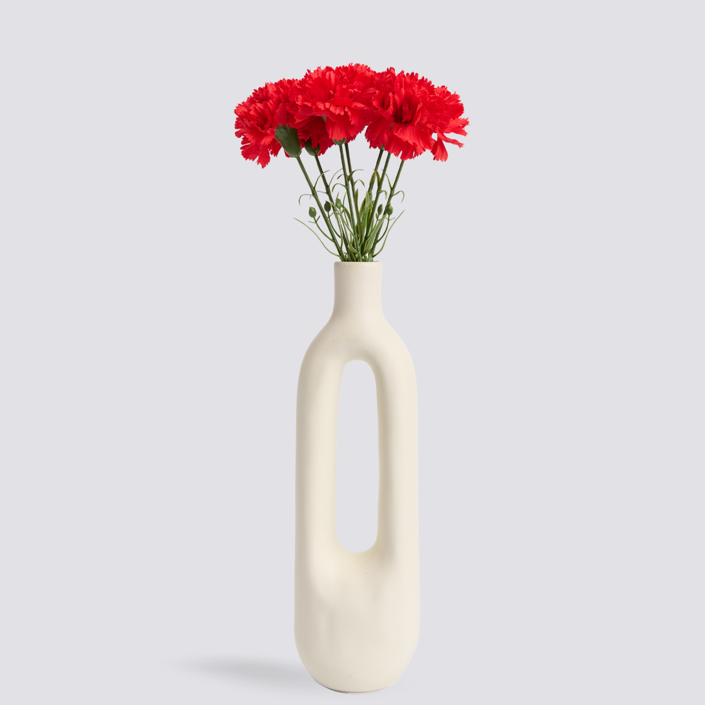 Buchet de Flori Artificiale Garofite - Set 5 sau 7 Fire per Culoare (Roz, Rosu, Galben) - 49 cm