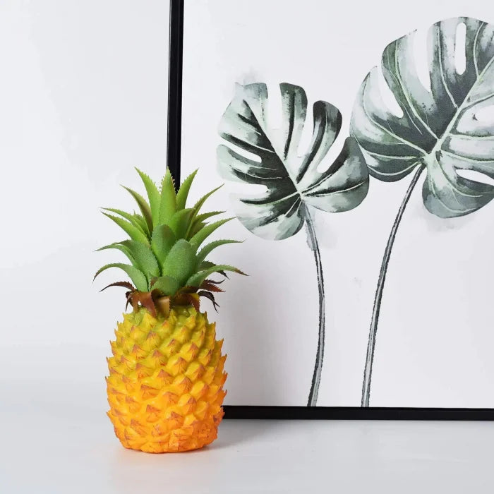 1 Bucata de Ananas Artificial, Fructe pentru Decor, Dimensiune 23 cm