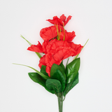 Buchet de Flori Artificiale Petunii - 5 Fire per Culoare (Roșu, Roz, Mov, Galben)