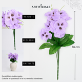 Buchet de Flori Artificiale Petunii - 5 Fire per Culoare (Roșu, Roz, Mov, Galben)