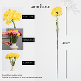 Buchet de Flori Artificiale Garofite - Set 5 sau 7 Fire per Culoare (Roz, Rosu, Galben) - 49 cm