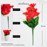 Buchet de Flori Artificiale Petunii - 5 Fire per Culoare (Roșu, Roz, Mov, Galben)