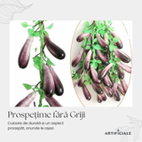 🔮 Legatura Vinete cu Frunze Artificiale – 54 cm, 1 sau 2 bucati