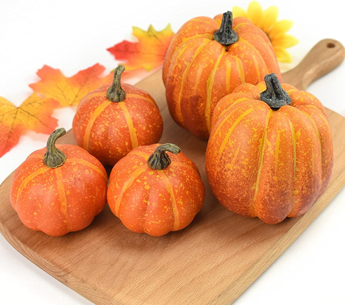 🎃 Set 7 Dovleci Artificiali pentru Decor Toamna si Halloween – Accesorii Decorative pentru Casa si Evenimente