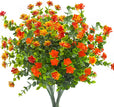 Buchet de Flori Artificiale Rezistente la UV - 5 Fire, 35 cm, Disponibil în 7 Culori (Alb, Violet, Galben, Roșu, Roz, Portocaliu, Roz Intens)