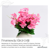 Buchet de Flori Artificiale Petunii - 5 Fire per Culoare (Roșu, Roz, Mov, Galben)