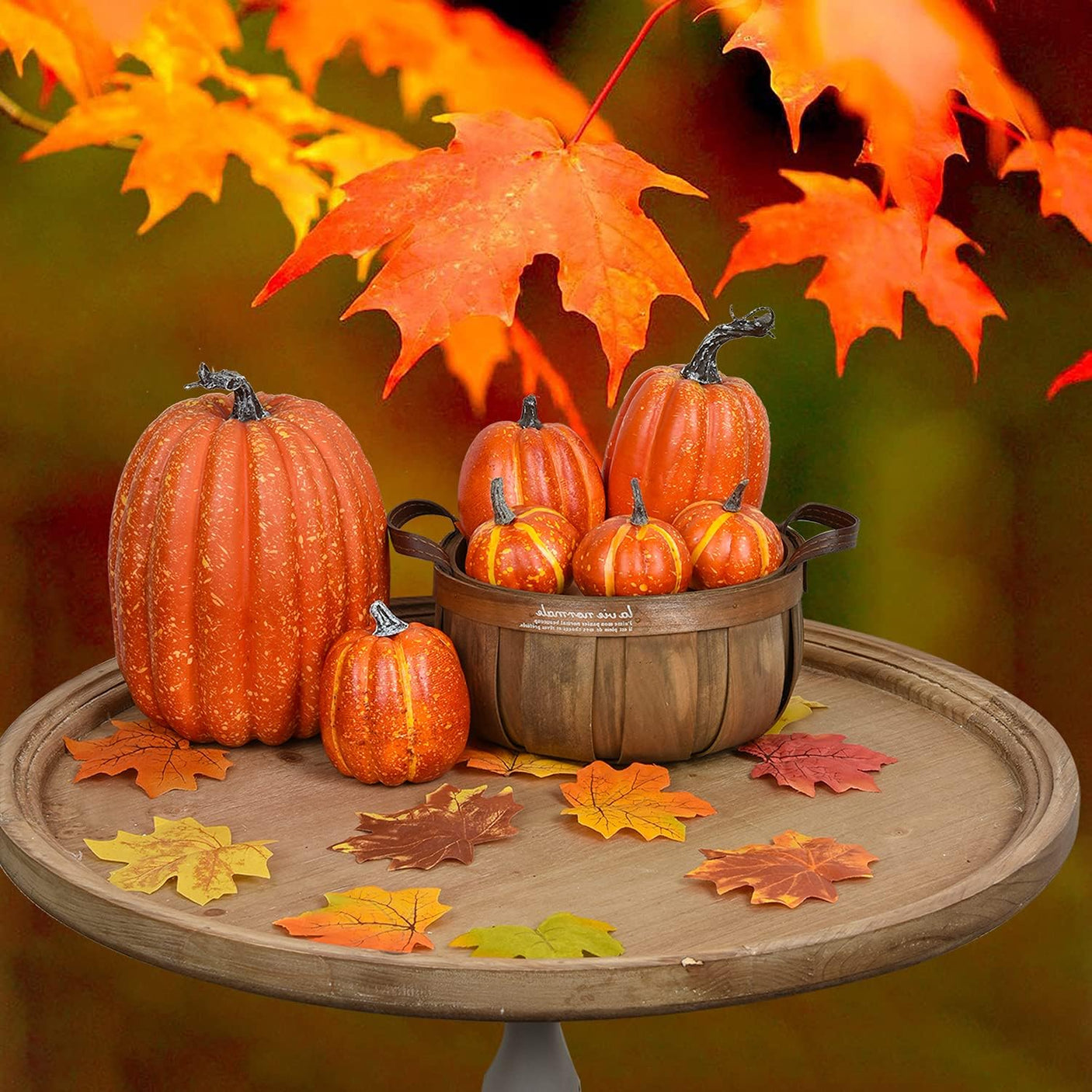 🎃 Set 7 Dovleci Artificiali pentru Decor Toamna si Halloween – Accesorii Decorative pentru Casa si Evenimente