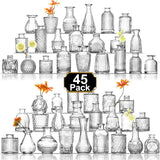 Set Vaze Mini Vintage Design, Modele Gravate din Sticla – 16, 30, 32 sau 45, diverse culori