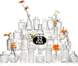 Set Vaze Mini Vintage Design, Modele Gravate din Sticla – 16, 30, 32 sau 45, diverse culori