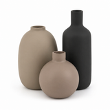Set 3 Vaze Ceramice Decorative Premium – Design Minimalist, Culori Neutre