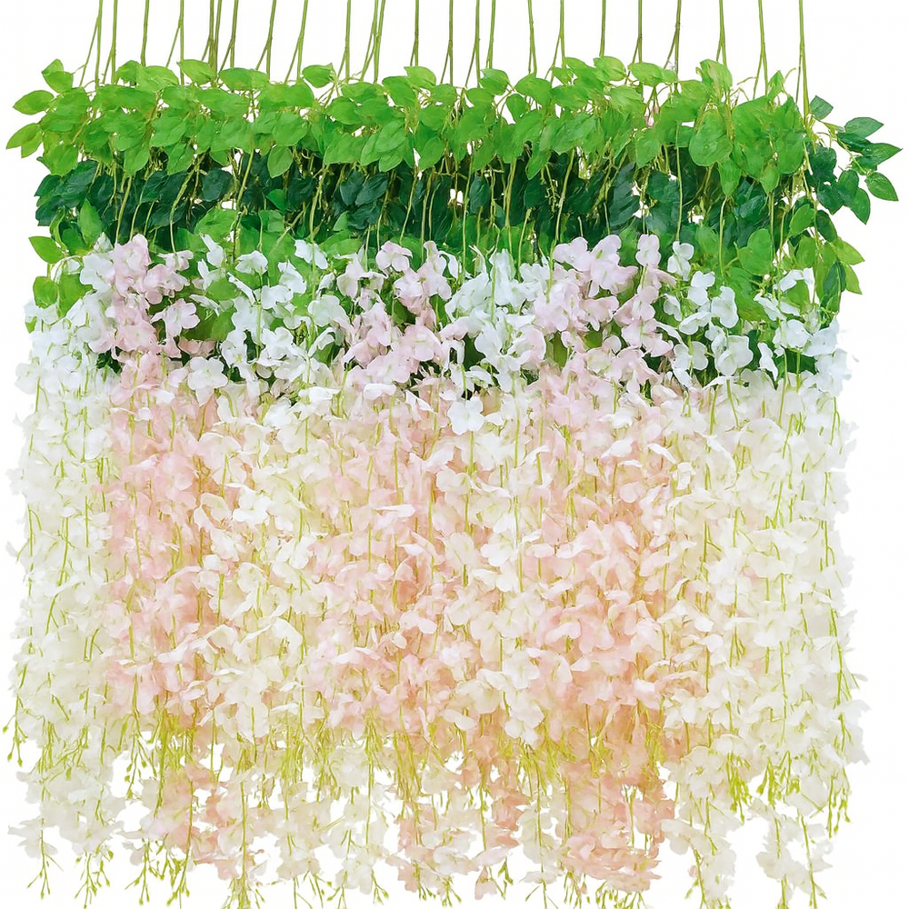 Glicina Artificiala Curgatoare – 1.1 m, Culori si Cantitati Variat