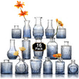 Set Vaze Mini Vintage Design, Modele Gravate din Sticla – 16, 30, 32 sau 45, diverse culori