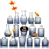Set Vaze Mini Vintage Design, Modele Gravate din Sticla – 16, 30, 32 sau 45, diverse culori