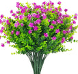 Buchet de Flori Artificiale Rezistente la UV - 5 Fire, 35 cm, Disponibil în 7 Culori (Alb, Violet, Galben, Roșu, Roz, Portocaliu, Roz Intens)