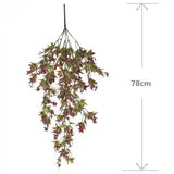 Set 2 Ramuri Plante Artificiale Agățătoare de Iederă pentru Decor Exterior, 78 cm