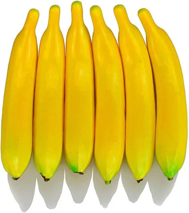 Set 10 Banane Artificiala din Plastic pentru Decor, 32 cm