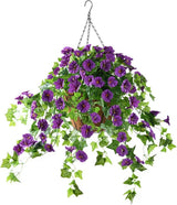 Set 2 Ramuri Ghirlandă Zorele Mov, Plante Agățătoare Morning Glory, 90 cm