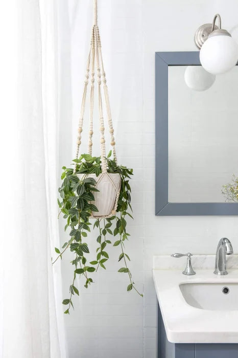 Suport Supendabil Macrame pentru Plante Curgatoare, Inaltime 90 cm