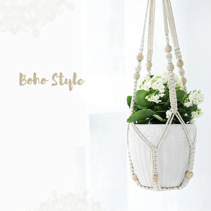 Suport Supendabil Macrame pentru Plante Curgatoare, Inaltime 90 cm